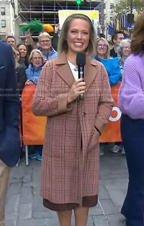 Dylan's brown plaid coat on Today