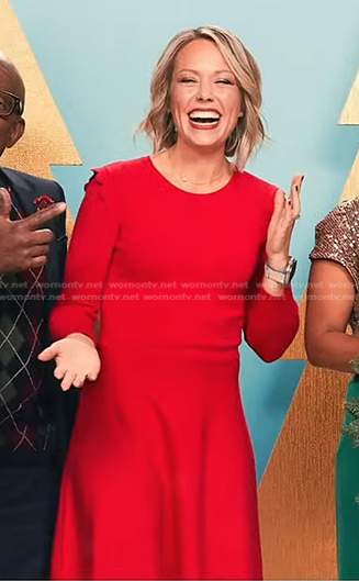 Dylan's red dress on Today Family Holiday Card