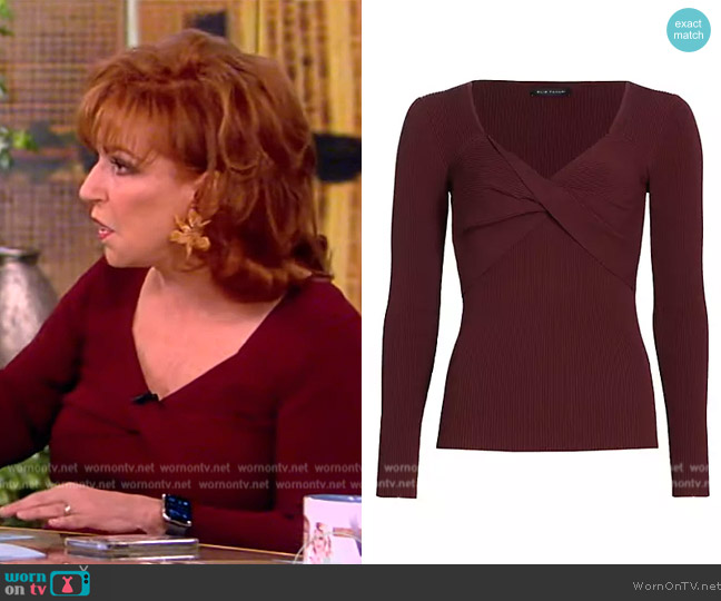 Elie Tahari Twisted Rib-Knit Sweater worn by Joy Behar on The View