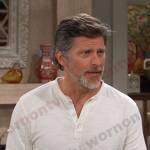 Eric’s white henley shirt on Days of our Lives