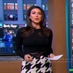 Erielle’s houndstooth skirt on Good Morning America