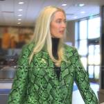 Erika’s green snakeskin coat and pants on The Real Housewives of Beverly Hills