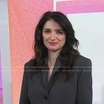 Eve Hewson’s grey peplum jacket on Today