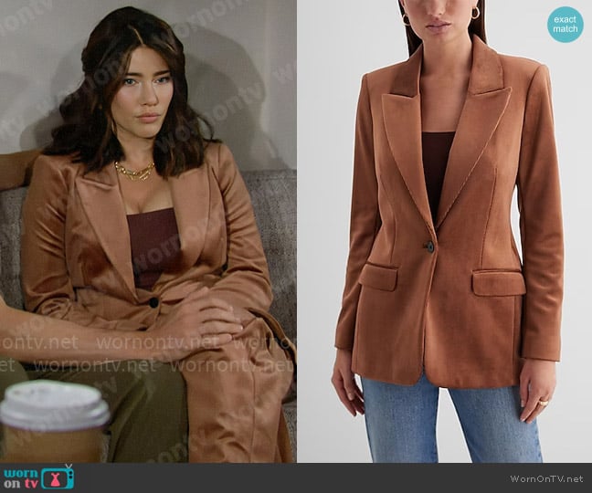 Steffy’s corduroy blazer on The Bold and the Beautiful