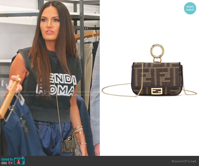 Fendi Nano Baguette Charm worn by Lisa Barlow on The Real Housewives of Salt Lake City