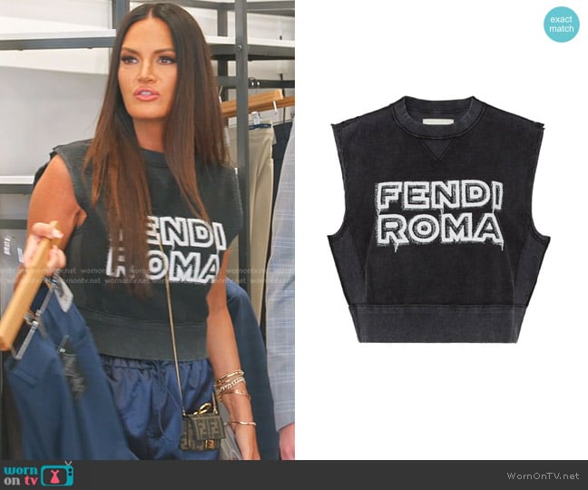 Fendi x Marc Jacobs Jersey Sweatshirt worn by Lisa Barlow on The Real Housewives of Salt Lake City