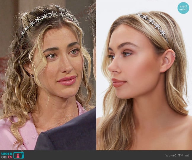 Forever 21 Rhinestone Star Headband worn by Sloan Peterson (Jessica Serfaty) on Days of our Lives