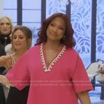 Garcelle’s pink embellsihed neckline mini dress on The Real Housewives of Beverly Hills