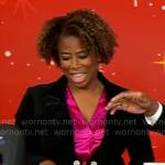 Gayle Bass’ black velvet blazer on CBS Mornings