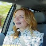 Geri Halliwell’s white floral print top on The Drew Barrymore Show