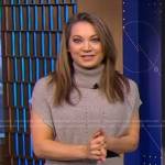 Ginger’s grey turtleneck sweater dress on Good Morning America