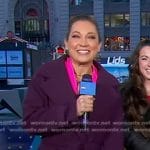 Ginger’s purple wrap coat on Good Morning America