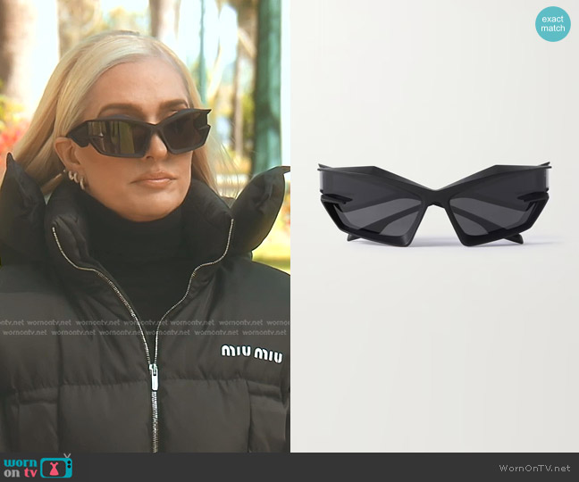 Givenchy Giv Cut Cat-Eye Nylon Sunglasses worn by Erika Jayne on The Real Housewives of Beverly Hills