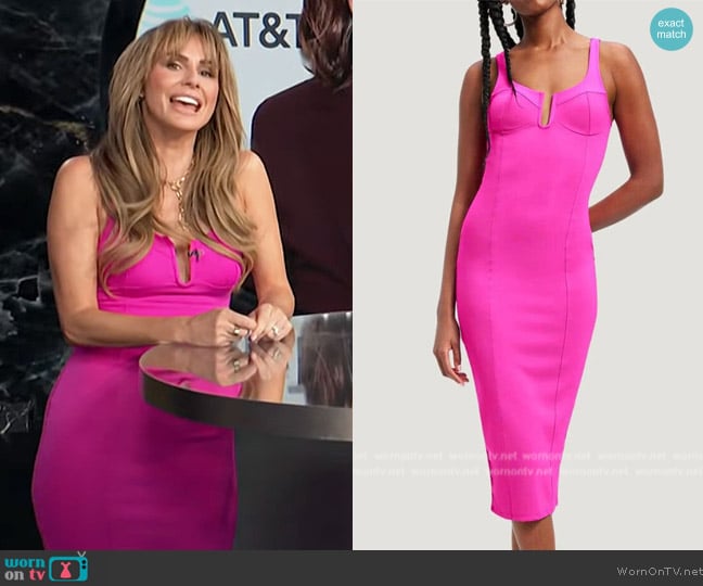 Good American Scuba Corset Midi Dress worn by Keltie Knight on E! News