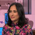 Grace Bastidas’s floral turtleneck top on NBC News Daily