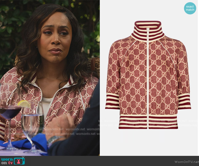 Lola’s red GG logo jacket on All Rise