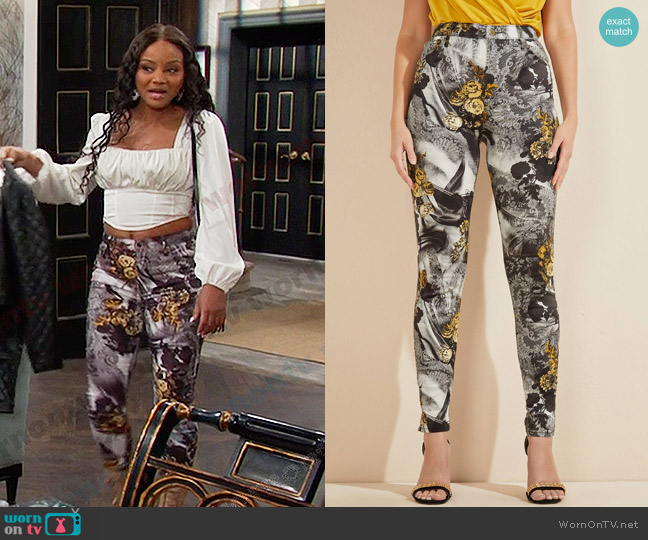 Guess Stiletto No. 97 Jean worn by Chanel Dupree (Raven Bowens) on Days of our Lives