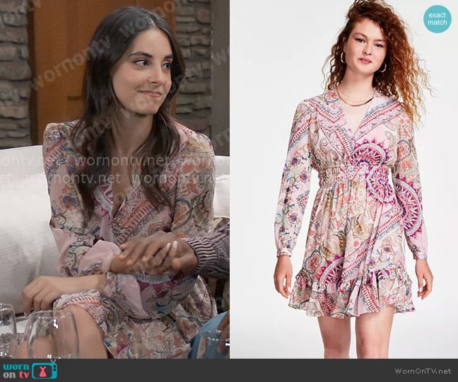 Guess Brigida Dress in Carousel Print worn by Molly Lansing-Davis (Kristen Vaganos) on General Hospital