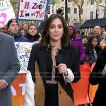 Hallie Jackson’s black and brown colorblock coat on Today