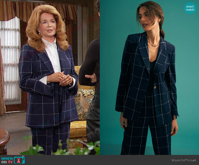 Halogen Split Sleeve Blazer and Trousers worn by Maggie Horton (Suzanne Rogers) on Days of our Lives