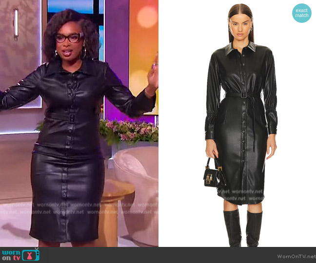 WornOnTV: Jennifer’s black leather dress on The Jennifer Hudson Show ...