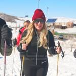 Heather’s black zip front ski suit on The Real Housewives of Salt Lake City