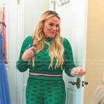 Heather’s green cropped sweater and pants on The Real Housewives of Salt Lake City