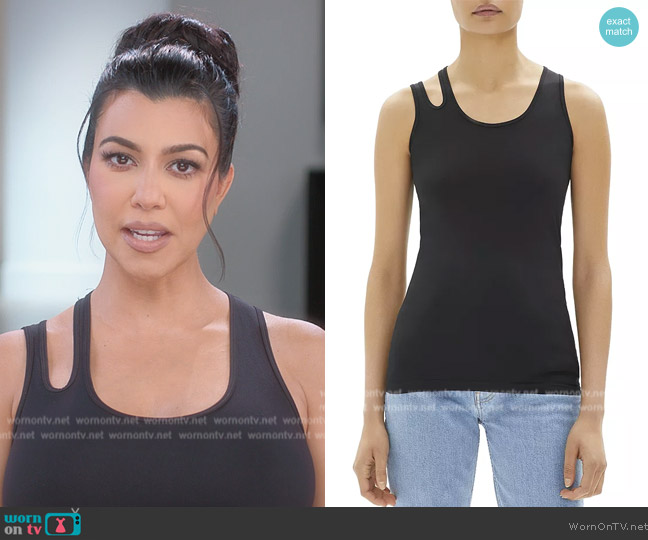 WornOnTV Kourtney s black cutout confessional top on The