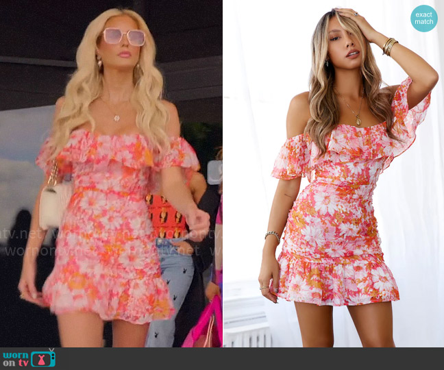 Hello Molly Flowers On My Mind Dress worn by Emma Hernan on Selling Sunset