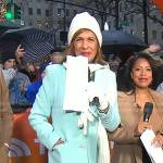 Hoda’s aqua blue coat on Today