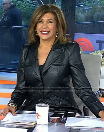 Hoda’s black leather blazer on Today