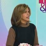 Hoda’s black and brown sweater on Today