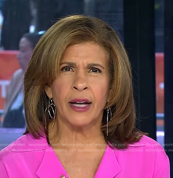 Hoda’s gold hoop drop earrings on Today