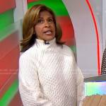 Hoda’s white textured ribbed sweater on Today