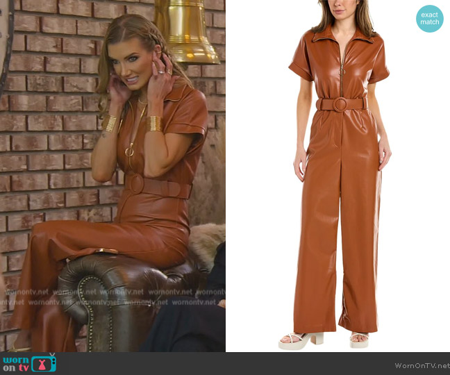 Vinnie Faux-Leather Jumpsuit