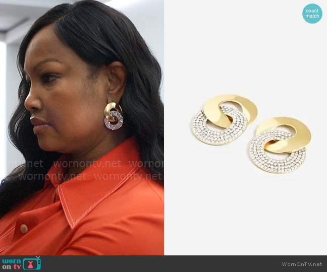 J. Crew Crystal Disc Earrings worn by Diana Gordon (Garcelle Beauvais) on The Other Black Girl