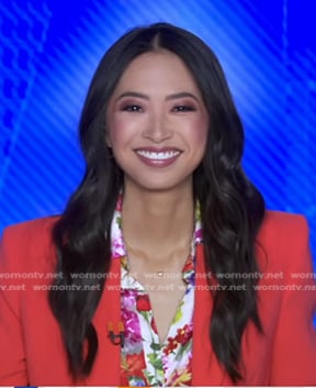 Jaclyn Lee’s floral blouse on Good Morning America