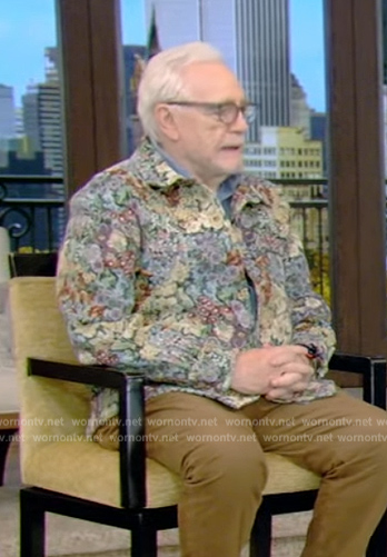 Brian Cox’s floral print jacket on Live with Kelly and Mark