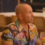 Jason’s abstract print shirt on Selling Sunset