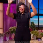 Jennifer’s black denim jumpsuit on The Jennifer Hudson Show