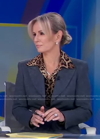 Jennifer’s leopard print shirt on Good Morning America