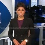 Jericka's black double breasted blazer on CBS Evening News