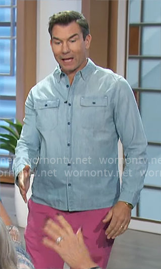 Jerry's denim shirt on The Talk