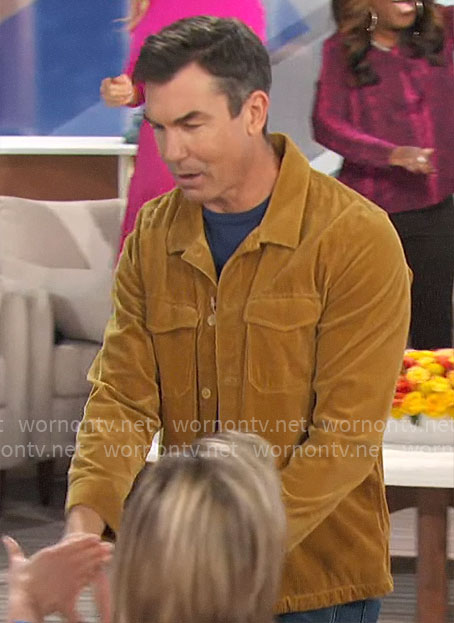 Jerry's corduroy shirt jacket on The Talk