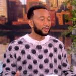 John Legend’s gray polka dot mohair sweater on The View