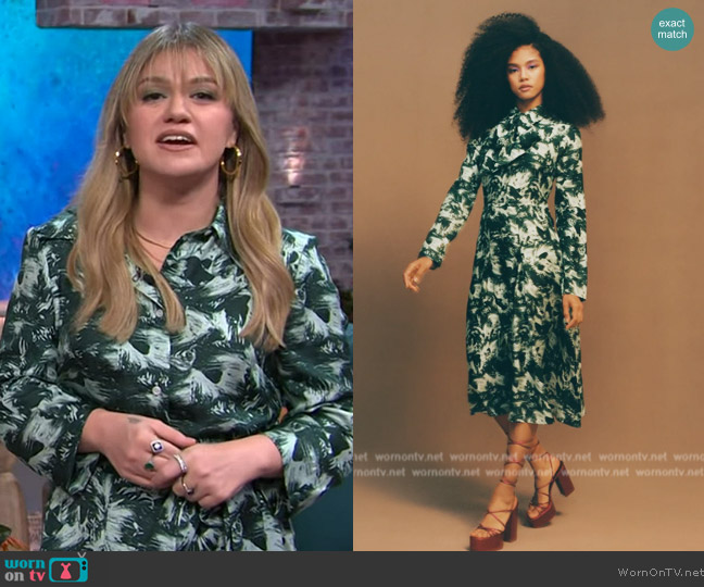 Jonathan Cohen  Abstract Fish Tail Dress worn by Kelly Clarkson on The Kelly Clarkson Show