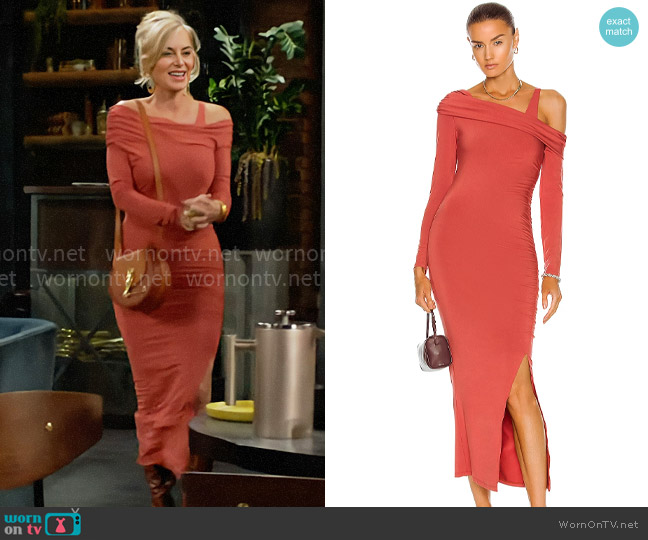 Jonathan Simkhai Standard Samantha Dress worn by Ashley Abbott (Eileen Davidson) on The Young and the Restless