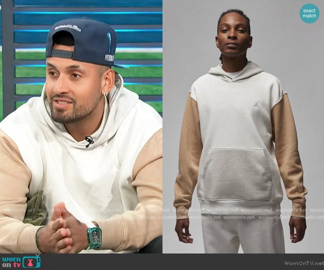 Jordan Fleece Sweatshirt worn by Nick Kyrgios on Access Hollywood