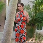 Julia’s red floral print jumpsuit on The Real Housewives of Miami