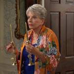 Julie’s orange floral kimono jacket on Days of our Lives